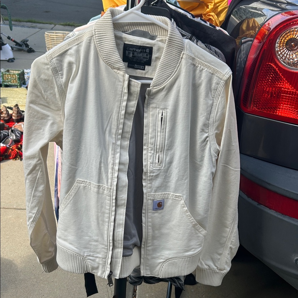 Carhartt Men's Off-White Bomber Jacket